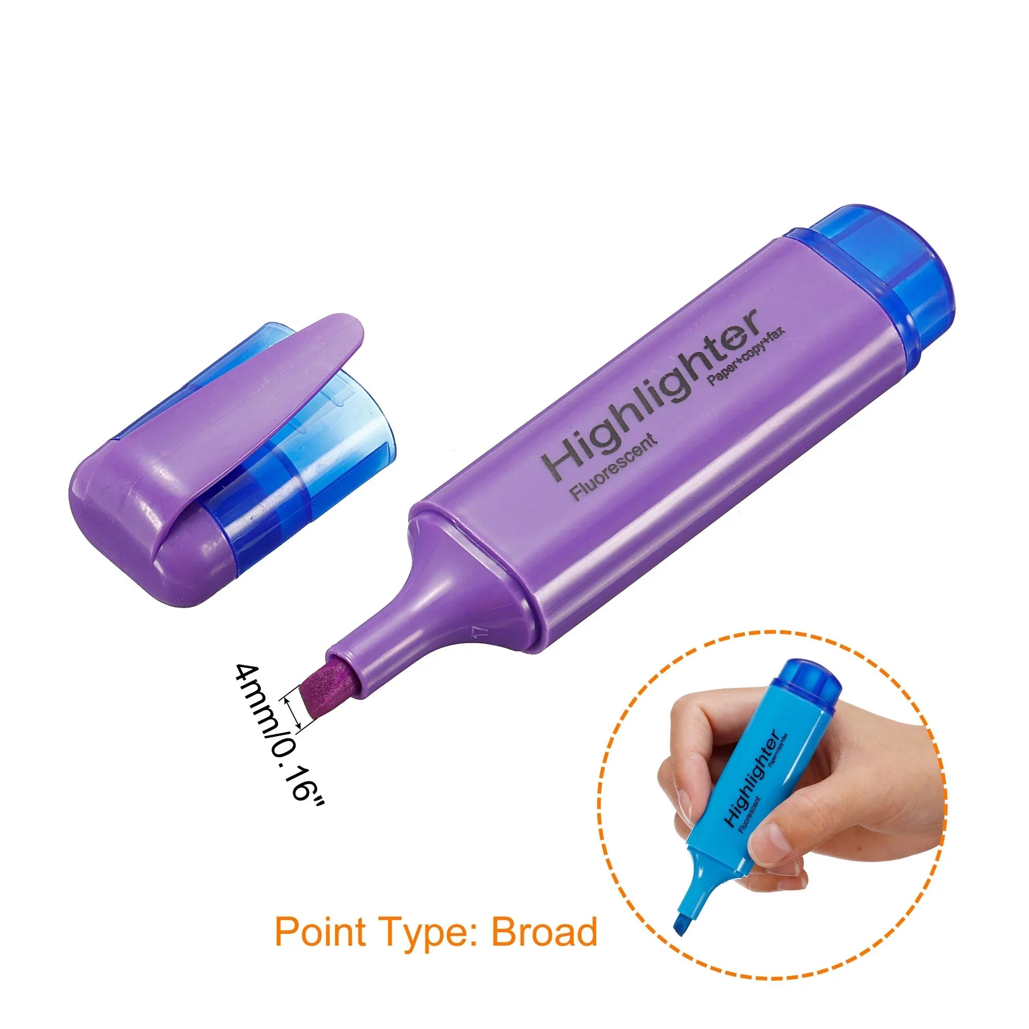 Buy The Best By Artsulli - Art is Long Life Short - 4/6Pc Highlighter Fluorescent Pen Broad Tip Writing Marker Pens for Drawing Doodling