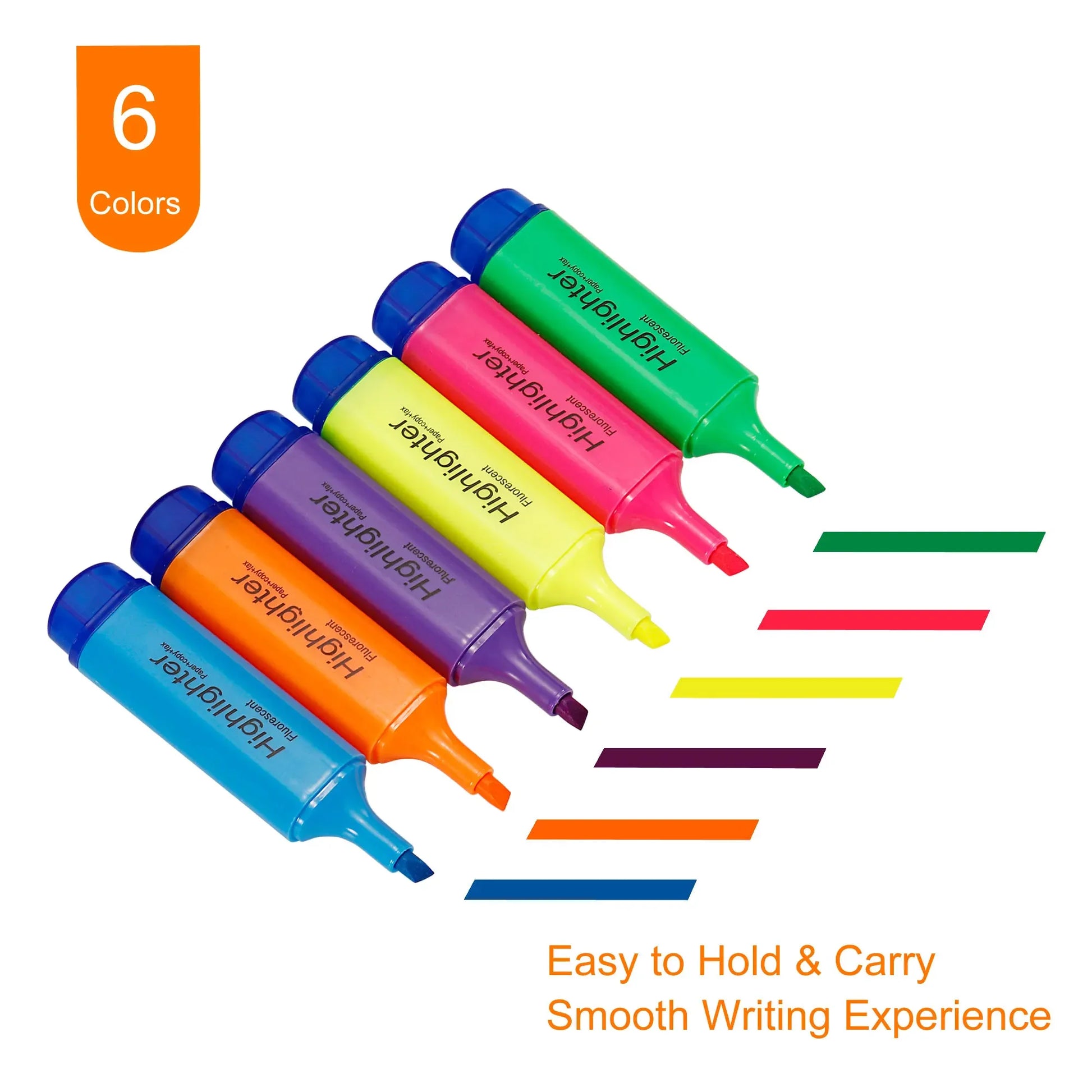 Buy The Best By Artsulli - Art is Long Life Short - 4/6Pc Highlighter Fluorescent Pen Broad Tip Writing Marker Pens for Drawing Doodling