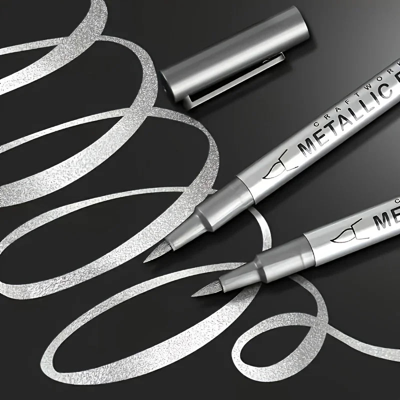 Buy The Best By Artsulli - Art is Long Life Short - 4pcs Golden & Silvery Permanent Marker Pens - Waterproof Ideal for DIY Crafts Resin