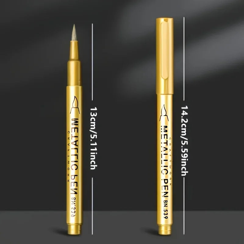 Buy The Best By Artsulli - Art is Long Life Short - 4pcs Golden & Silvery Permanent Marker Pens - Waterproof Ideal for DIY Crafts Resin