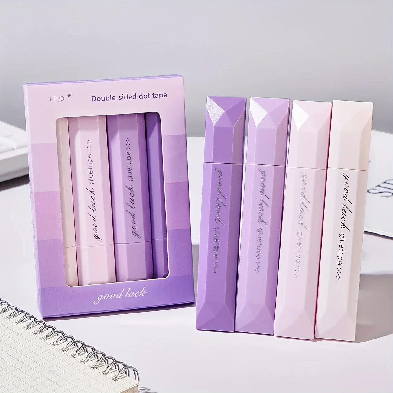 Buy The Best By Artsulli - Art is Long Life Short - 4PCS Rotating Double-Sided Dot Glue Pen Tape Traceless Adhesive for Scrapbooking Office