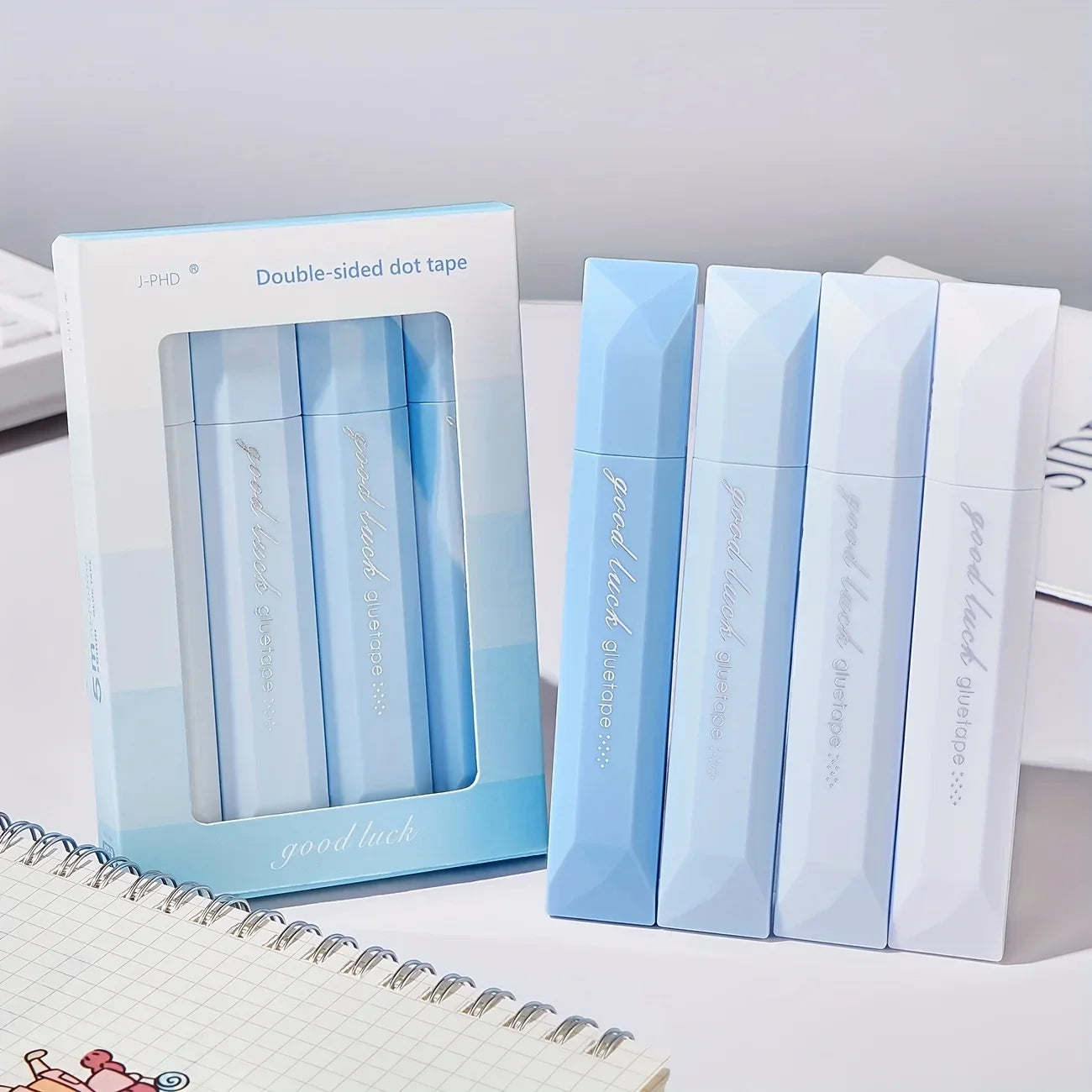 Buy The Best By Artsulli - Art is Long Life Short - 4PCS Rotating Double-Sided Dot Glue Pen Tape Traceless Adhesive for Scrapbooking Office