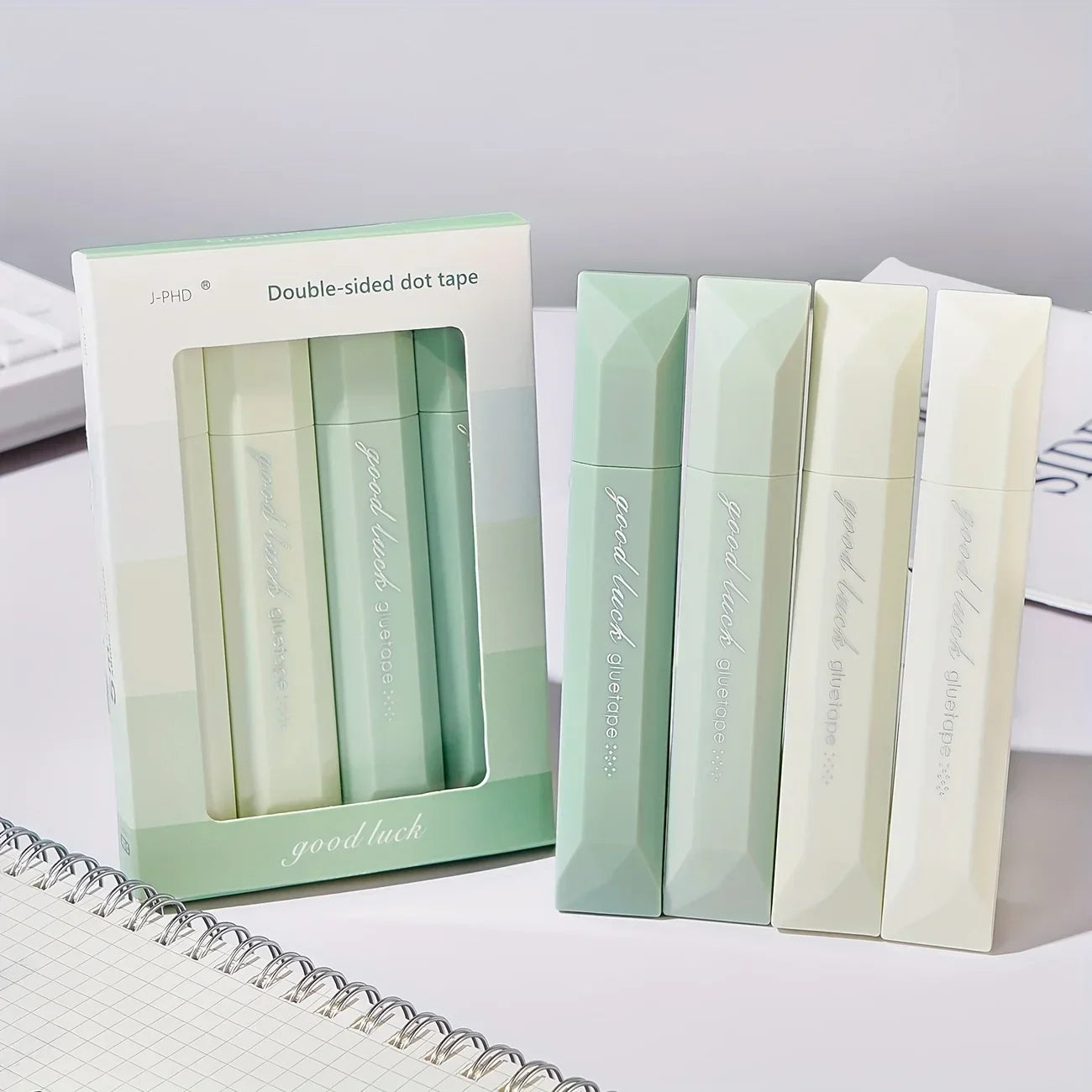 Buy The Best By Artsulli - Art is Long Life Short - 4PCS Rotating Double-Sided Dot Glue Pen Tape Traceless Adhesive for Scrapbooking Office