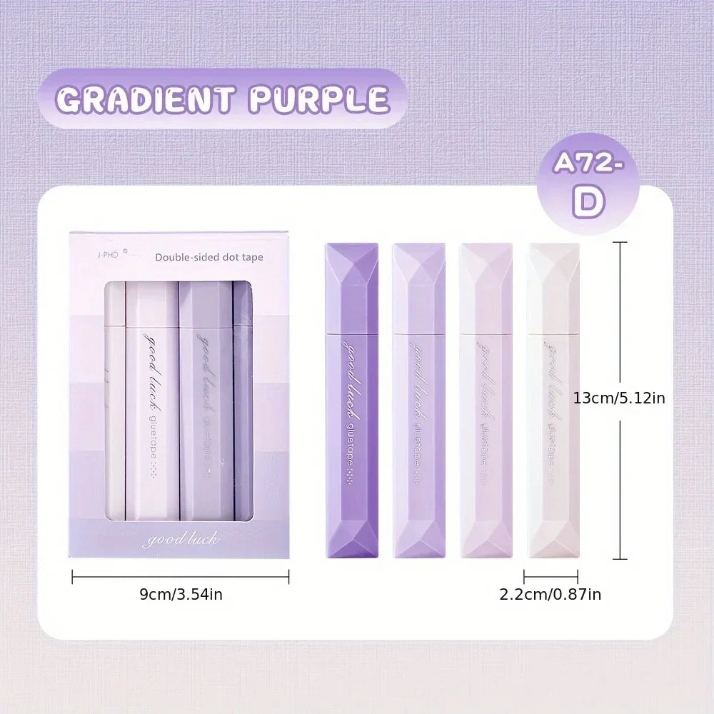 Buy The Best By Artsulli - Art is Long Life Short - 4PCS Rotating Double-Sided Dot Glue Pen Tape Traceless Adhesive for Scrapbooking Office