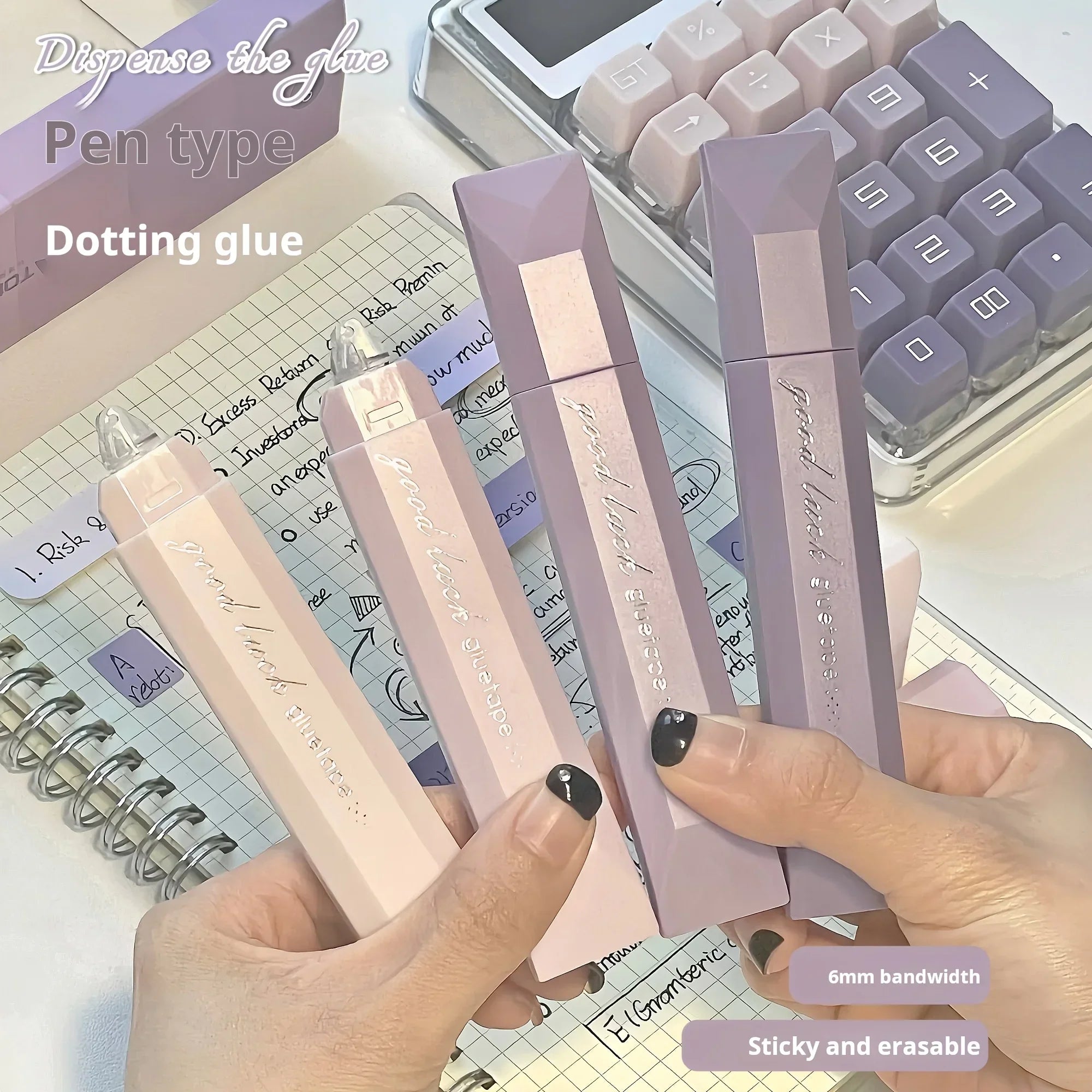 Buy The Best By Artsulli - Art is Long Life Short - 4PCS Rotating Double-Sided Dot Glue Pen Tape Traceless Adhesive for Scrapbooking Office