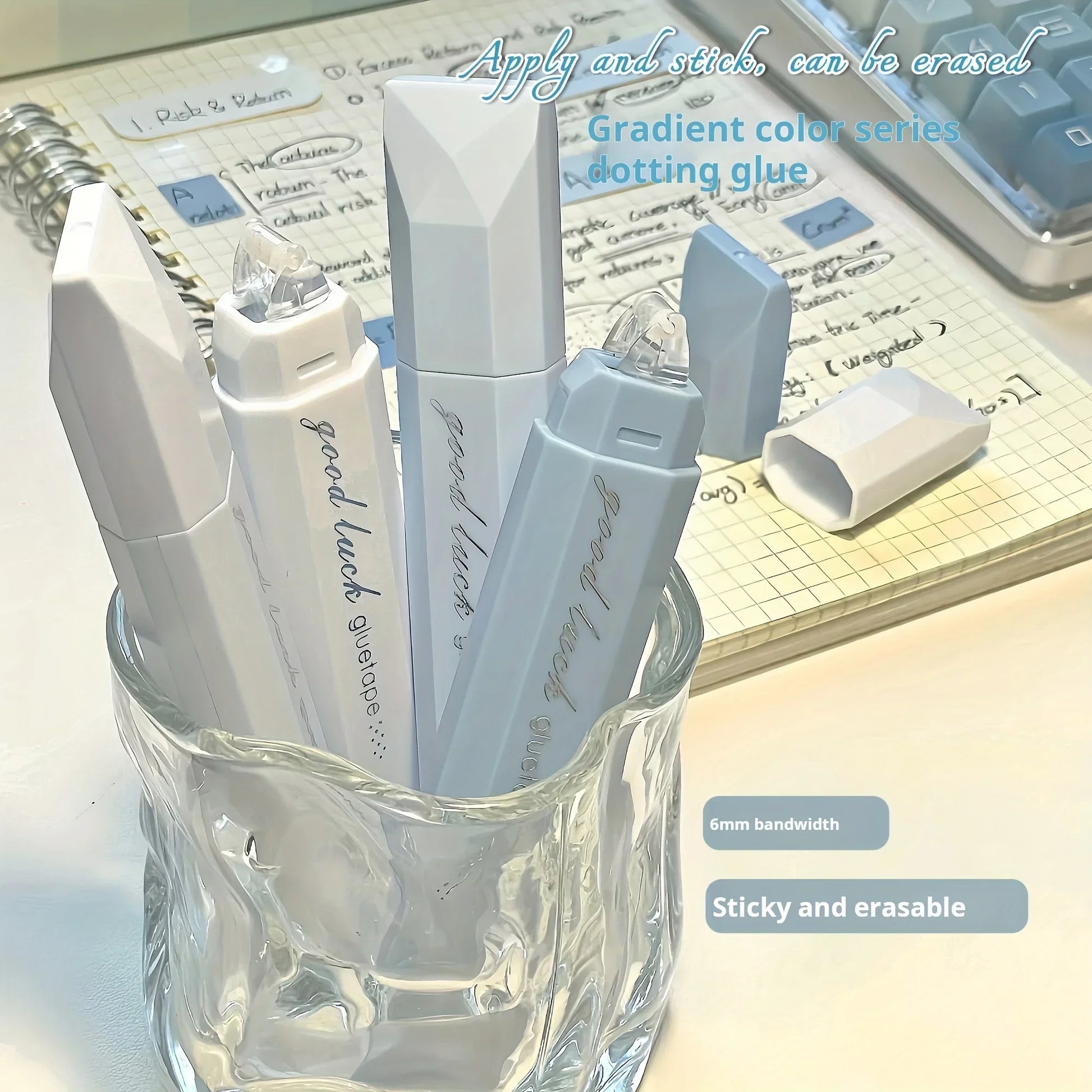 Buy The Best By Artsulli - Art is Long Life Short - 4PCS Rotating Double-Sided Dot Glue Pen Tape Traceless Adhesive for Scrapbooking Office