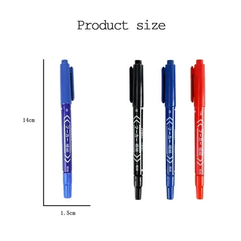 Buy The Best By Artsulli - Art is Long Life Short - 5/10 Pcs Twin Tip Permanent Marker Black/Blue/Red Oil Pen Fine Nid Ink Stationery