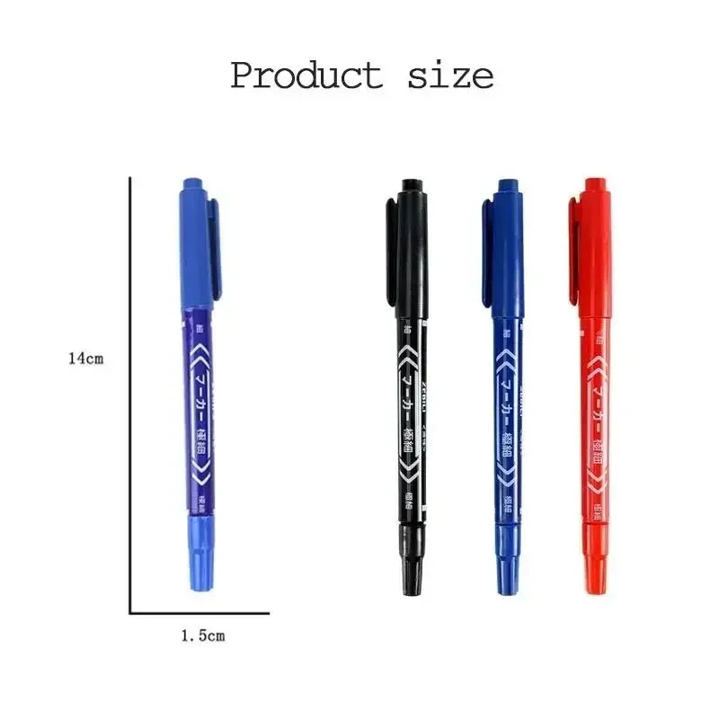 Buy The Best By Artsulli - Art is Long Life Short - 5/10 Pcs Twin Tip Permanent Marker Black/Blue/Red Oil Pen Fine Nid Ink Stationery