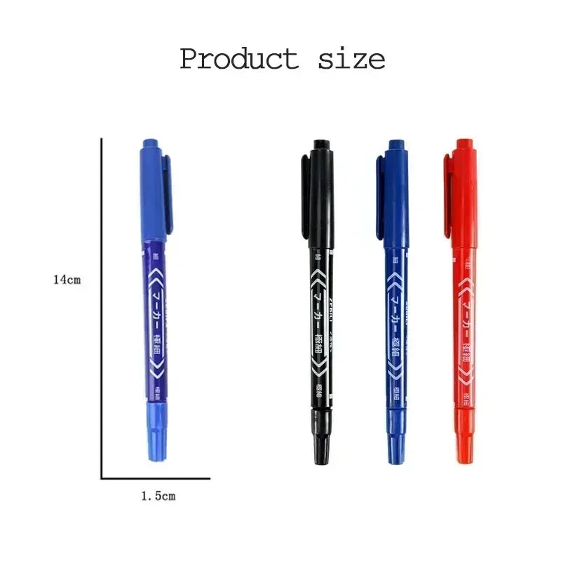 Buy The Best By Artsulli - Art is Long Life Short - 5/10PCs Permanent Marker Black/Blue/Red Oil Pen Twin Tip Fine Nid Ink Stationery Items