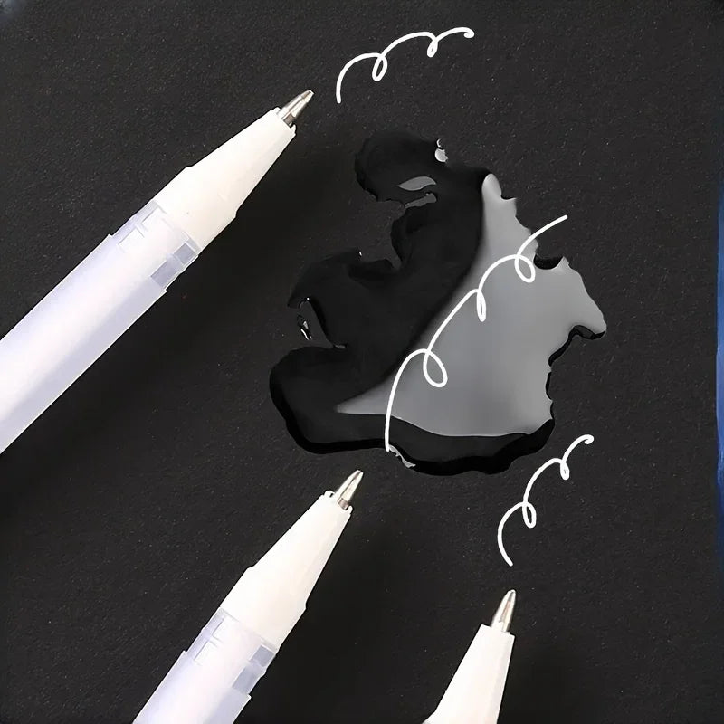 Buy The Best By Artsulli - Art is Long Life Short - 5pcs White Gelly Roll Gel Pen 0.8mm Highlight Marker Drawing Painting Journaling Ink