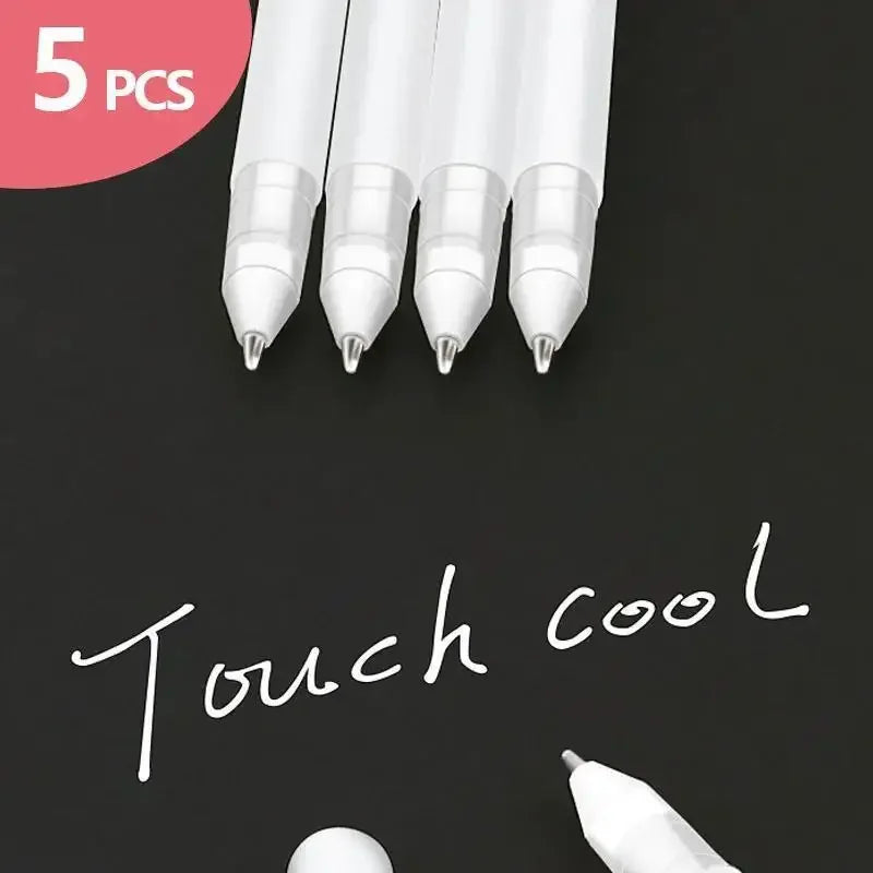 Buy The Best By Artsulli - Art is Long Life Short - 5pcs White Gelly Roll Gel Pen 0.8mm Highlight Marker Drawing Painting Journaling Ink