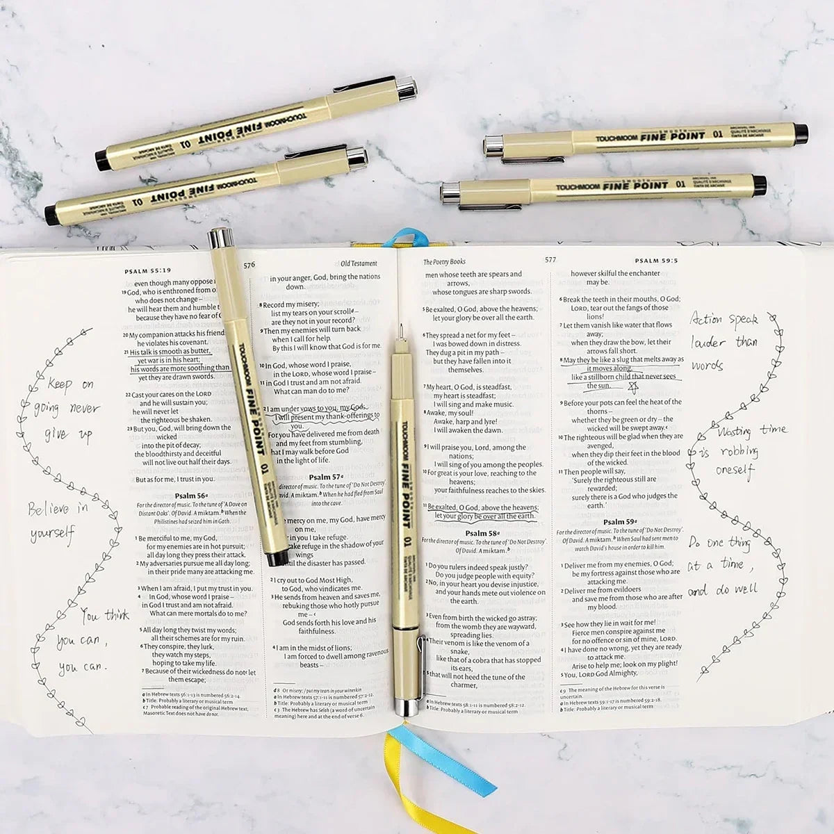 Buy The Best By Artsulli - Art is Long Life Short - 6-12Pcs/Set Hook Needle Pen Hand-painted Fineliner Sketch Student Study Office Supplies