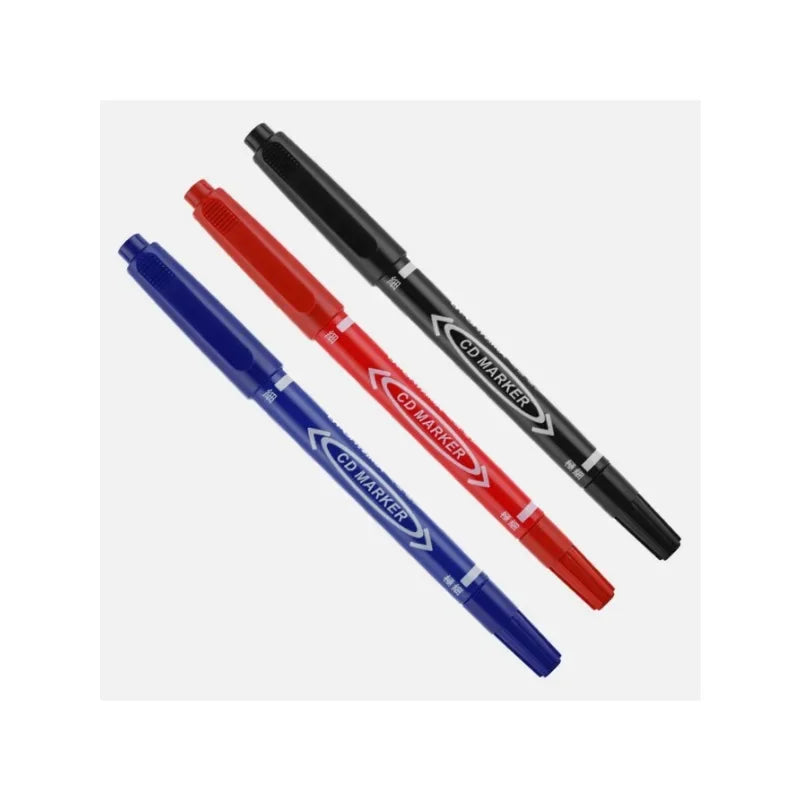 Buy The Best By Artsulli - Art is Long Life Short - 6/12Pcs Twin Tip Permanent Marker Black/Blue/Red Oil Pen Fine Nid Ink Stationery School