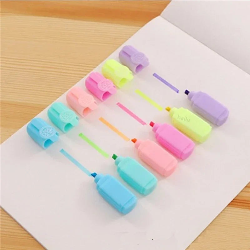 Buy The Best By Artsulli - Art is Long Life Short - 6Pcs Kawaii Mini Pills Highlighter Pen Set Cute Funny Smiling Face Fluorescent Marker