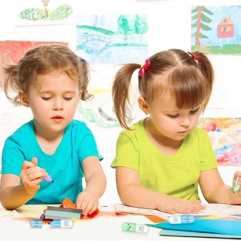 Buy The Best By Artsulli - Art is Long Life Short - 6Pcs Kawaii Mini Pills Highlighter Pen Set Cute Funny Smiling Face Fluorescent Marker