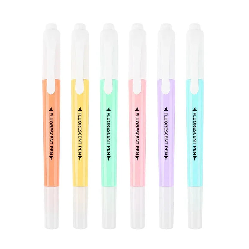 Buy The Best By Artsulli - Art is Long Life Short - 6Pcs/Set Double Head Fluorescent Highlighter Pen Markers Pastel Drawing for Student