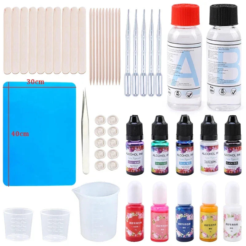 Buy The Best By Artsulli - Art is Long Life Short - All in One Silicone Molds Starter Kit with 1:1 Clear Epoxy Resin for Office Home Decor