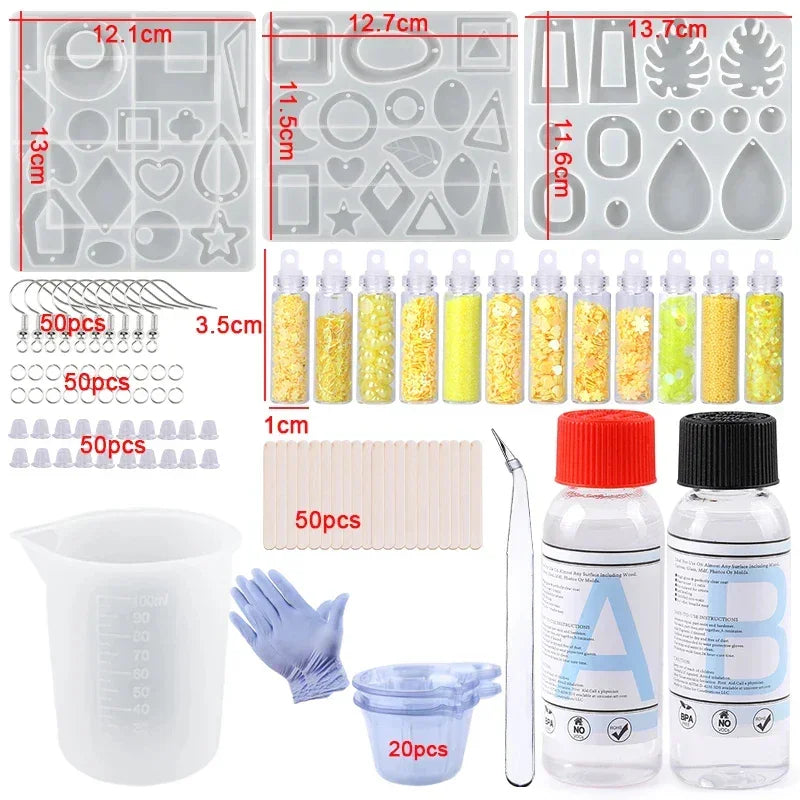 Buy The Best By Artsulli - Art is Long Life Short - All in One Silicone Molds Starter Kit with 1:1 Clear Epoxy Resin for Office Home Decor