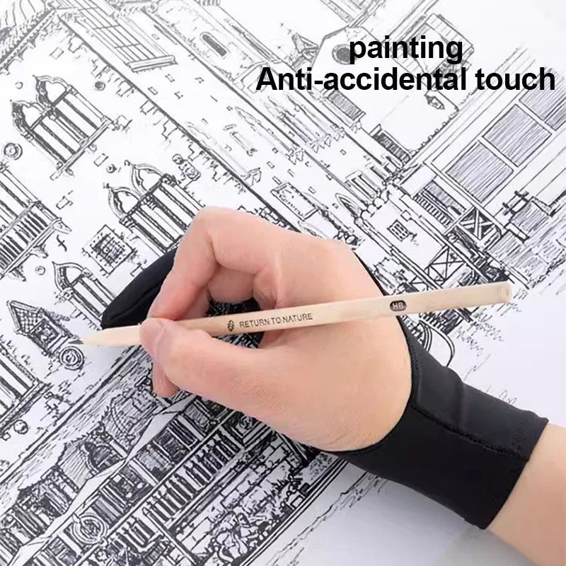 Buy The Best By Artsulli - Art is Long Life Short - Anti-touch Painting Gloves Two-Finger Drawing for iPad Tablet Digital Board Touch