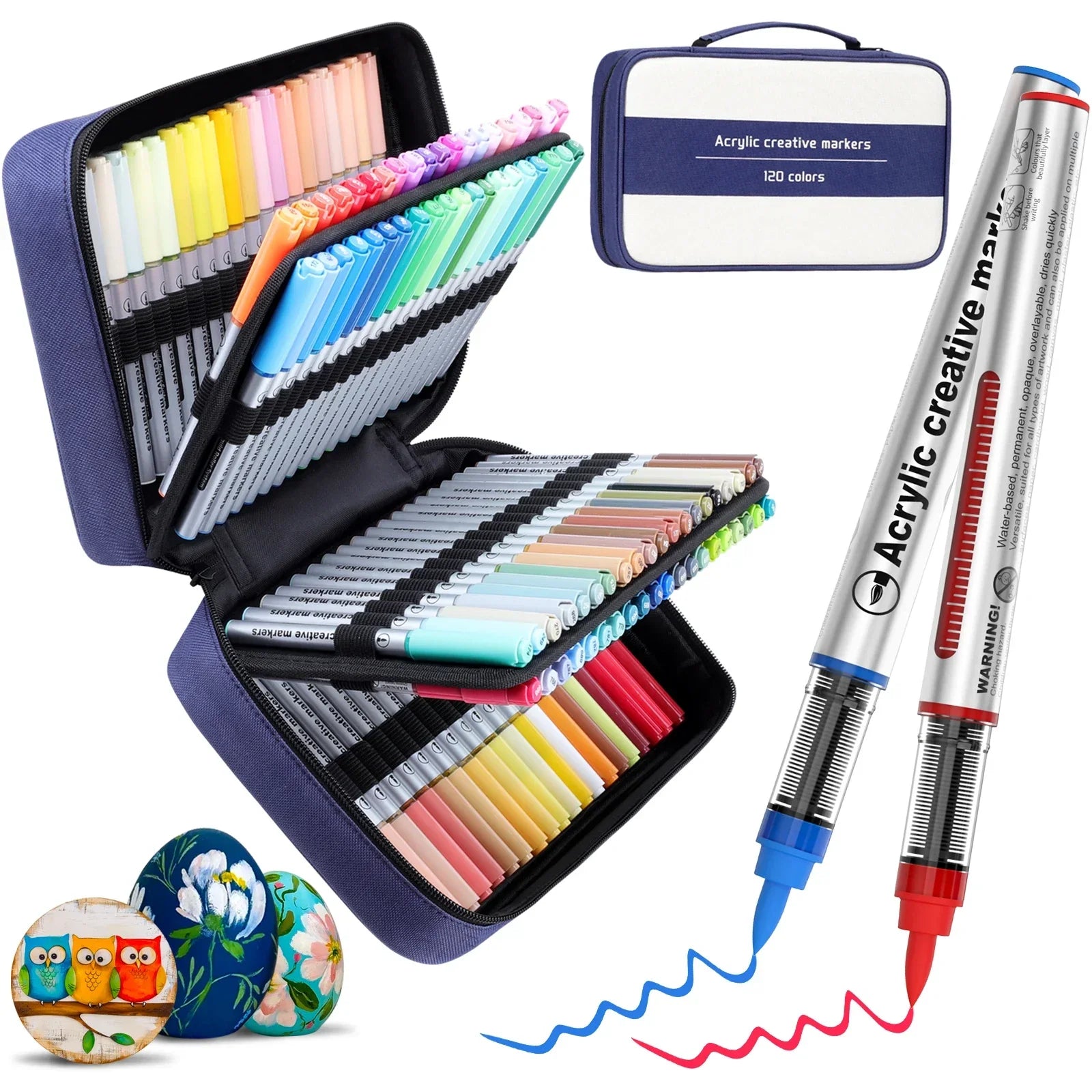 Buy The Best By Artsulli - Art is Long Life Short - Borrence Acrylic Brush Markers Set 10Pcs/Box 120 Colors Soft Head School Supplies