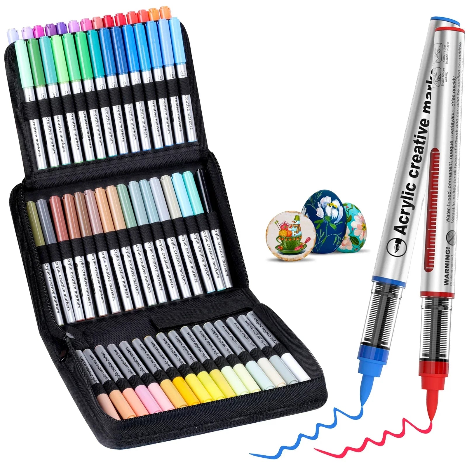 Buy The Best By Artsulli - Art is Long Life Short - Borrence Acrylic Brush Markers Set 10Pcs/Box 120 Colors Soft Head School Supplies