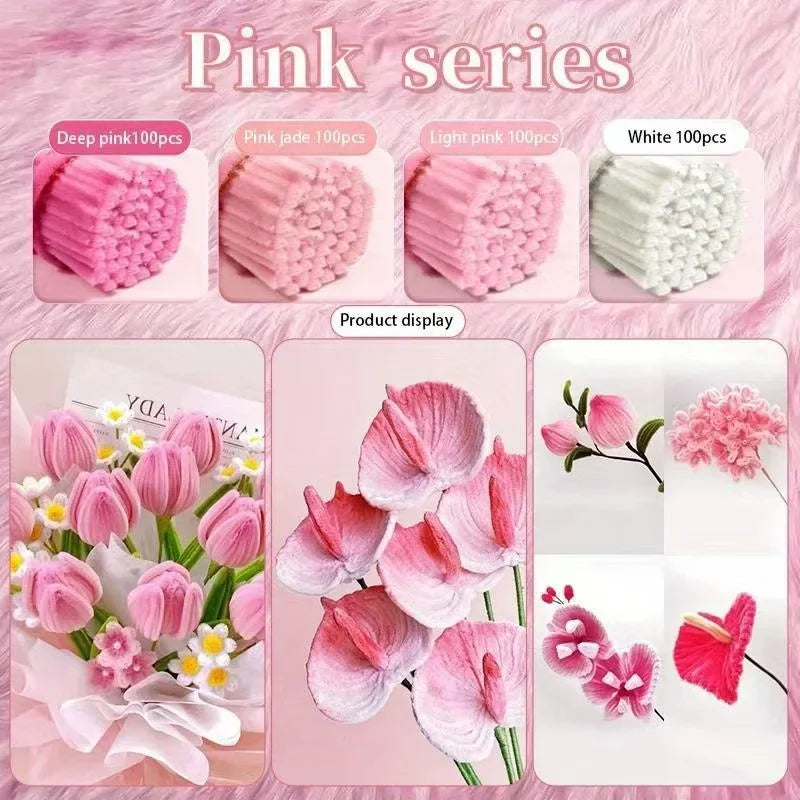 Buy The Best By Artsulli - Art is Long Life Short - Chenille Stems 30cm Pipe Cleaners Craft Supplies DIY Handmade Flower Making - 2026