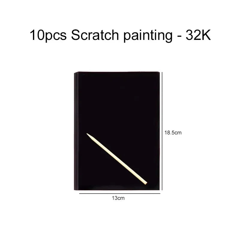 Buy The Best By Artsulli - Art is Long Life Short - Colorful Scratch Paper Drawing Template Office Educational Supplies Teaching Aids