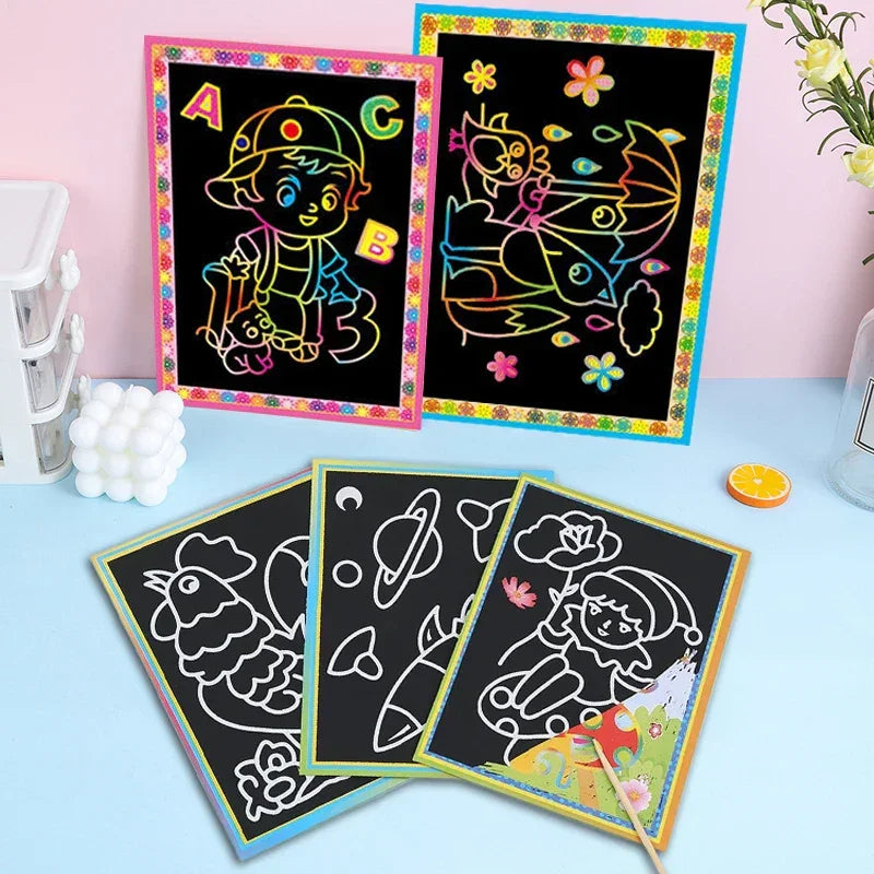 Buy The Best By Artsulli - Art is Long Life Short - Colorful Scratch Paper Drawing Template Office Educational Supplies Teaching Aids