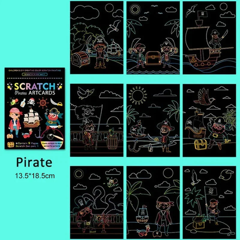 Buy The Best By Artsulli - Art is Long Life Short - Colorful Scratch Paper Drawing Template Office Educational Supplies Teaching Aids