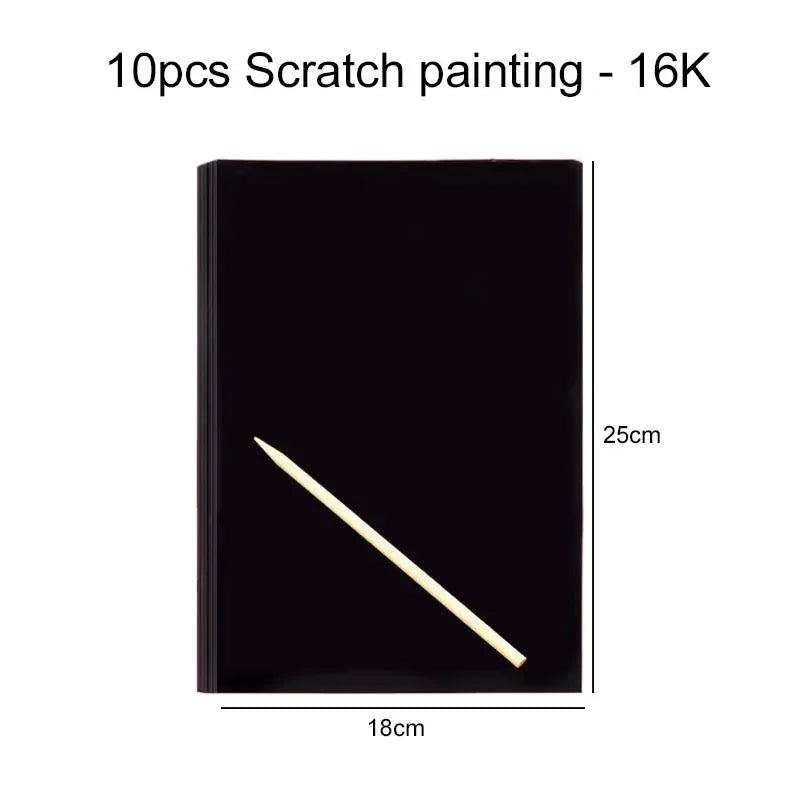 Buy The Best By Artsulli - Art is Long Life Short - Colorful Scratch Paper Drawing Template Office Educational Supplies Teaching Aids