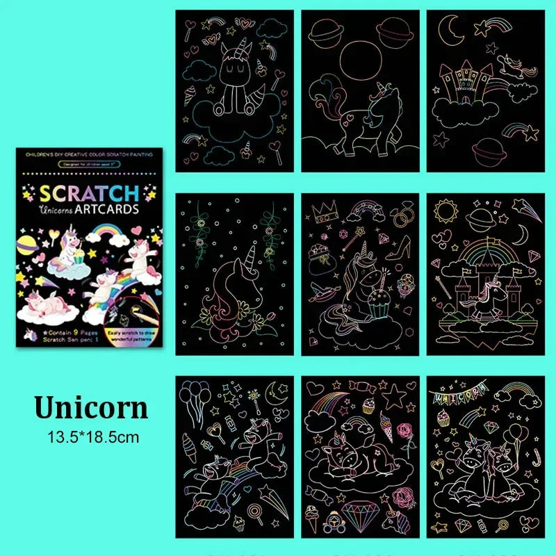 Buy The Best By Artsulli - Art is Long Life Short - Colorful Scratch Paper Drawing Template Office Educational Supplies Teaching Aids