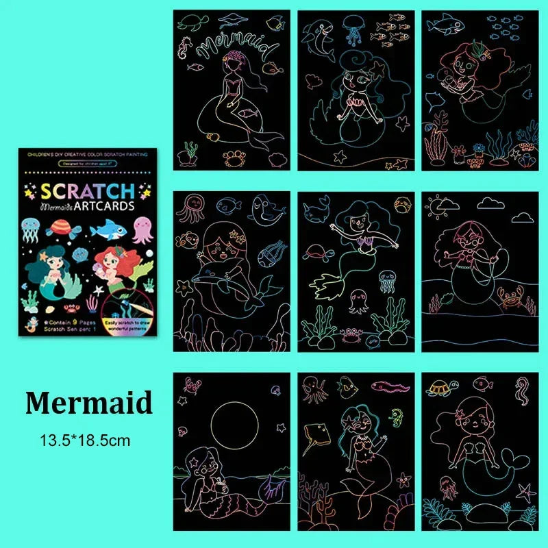 Buy The Best By Artsulli - Art is Long Life Short - Colorful Scratch Paper Drawing Template Office Educational Supplies Teaching Aids