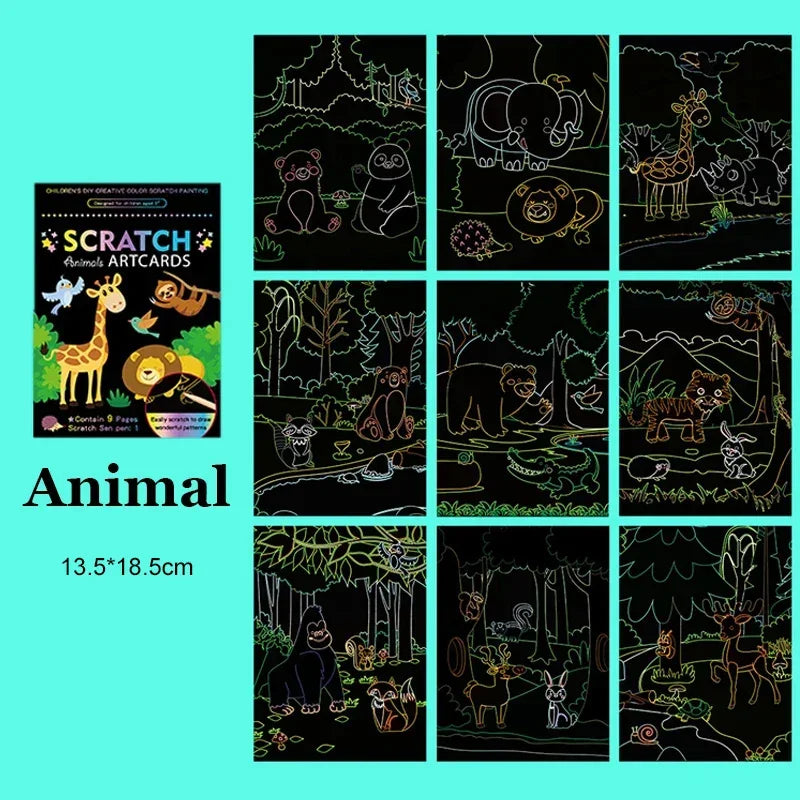 Buy The Best By Artsulli - Art is Long Life Short - Colorful Scratch Paper Drawing Template Office Educational Supplies Teaching Aids