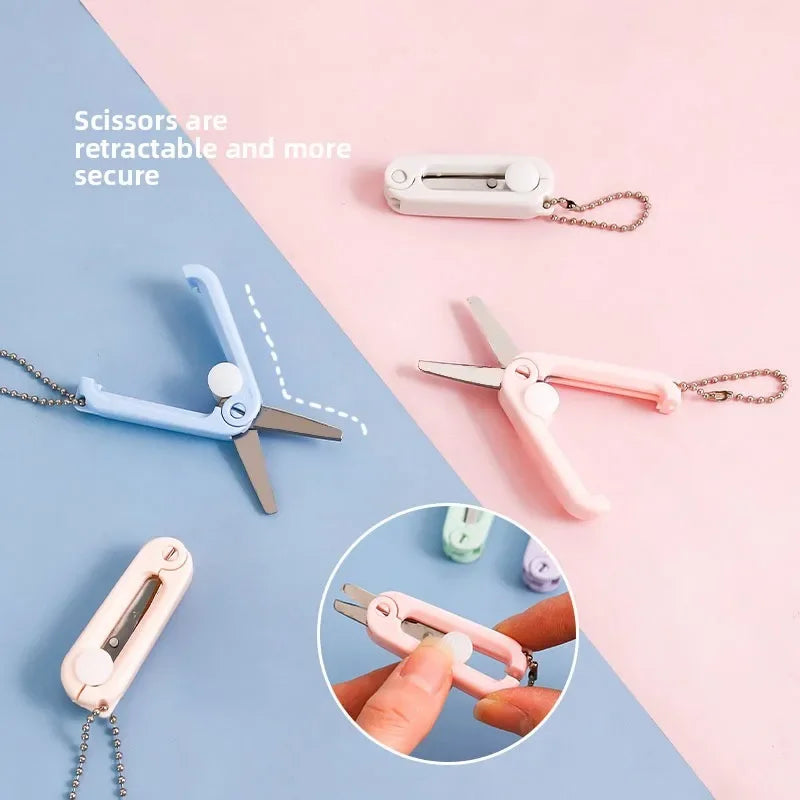 Buy The Best By Artsulli - Art is Long Life Short - Creative Mini Portable Folding Scissors Morandi Simple Paper-Cutting Tool Stationary