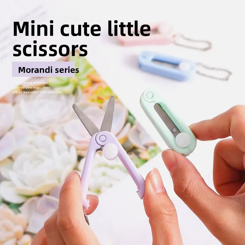 Buy The Best By Artsulli - Art is Long Life Short - Creative Mini Portable Folding Scissors Morandi Simple Paper-Cutting Tool Stationary