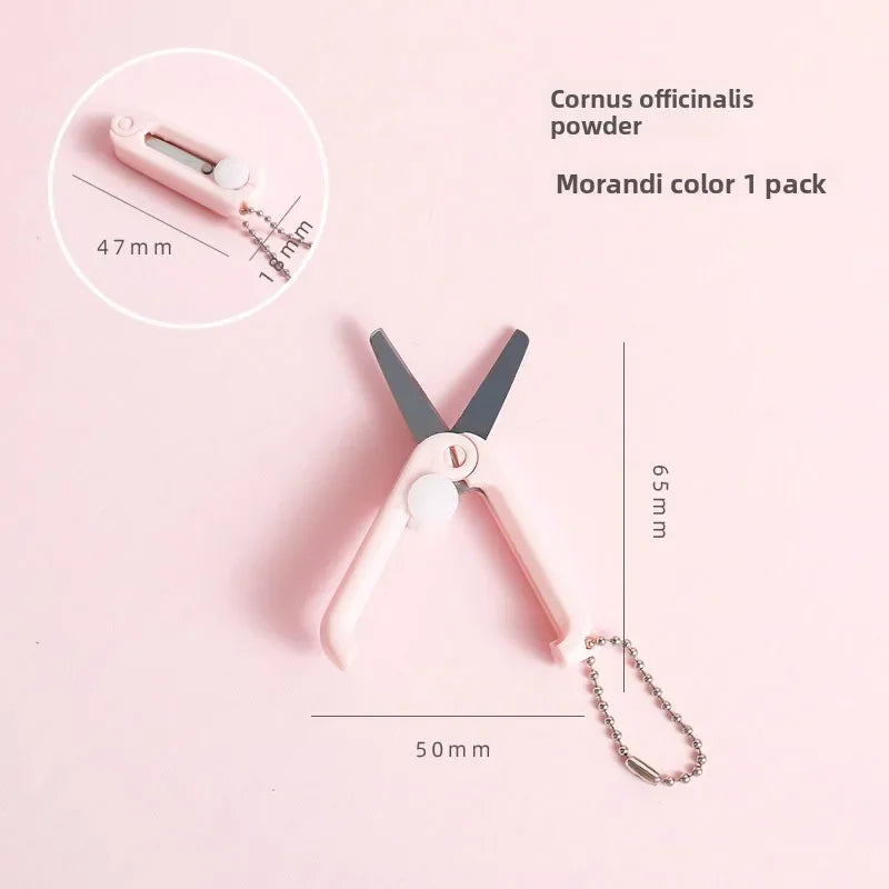 Buy The Best By Artsulli - Art is Long Life Short - Creative Mini Portable Folding Scissors Morandi Simple Paper-Cutting Tool Stationary