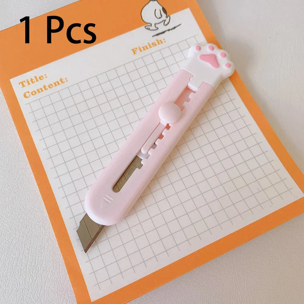 Buy The Best By Artsulli - Art is Long Life Short - Cute Cat Paw Cutter Cartoon Utility Knife Student DIY Hand Tools Creative Stationery