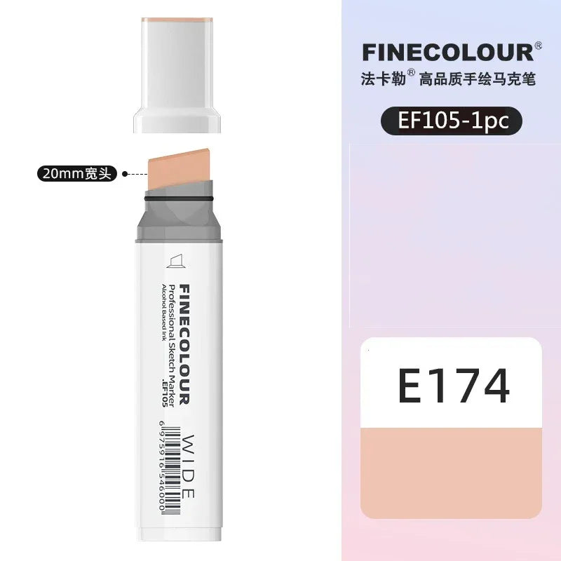 Buy The Best By Artsulli - Art is Long Life Short - Finecolour 20mm Wide Markers Alcohol Line Sketching Pen Drawing School Supplies EF105
