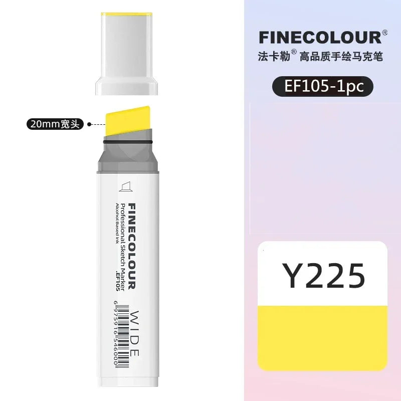 Buy The Best By Artsulli - Art is Long Life Short - Finecolour 20mm Wide Markers Alcohol Line Sketching Pen Drawing School Supplies EF105