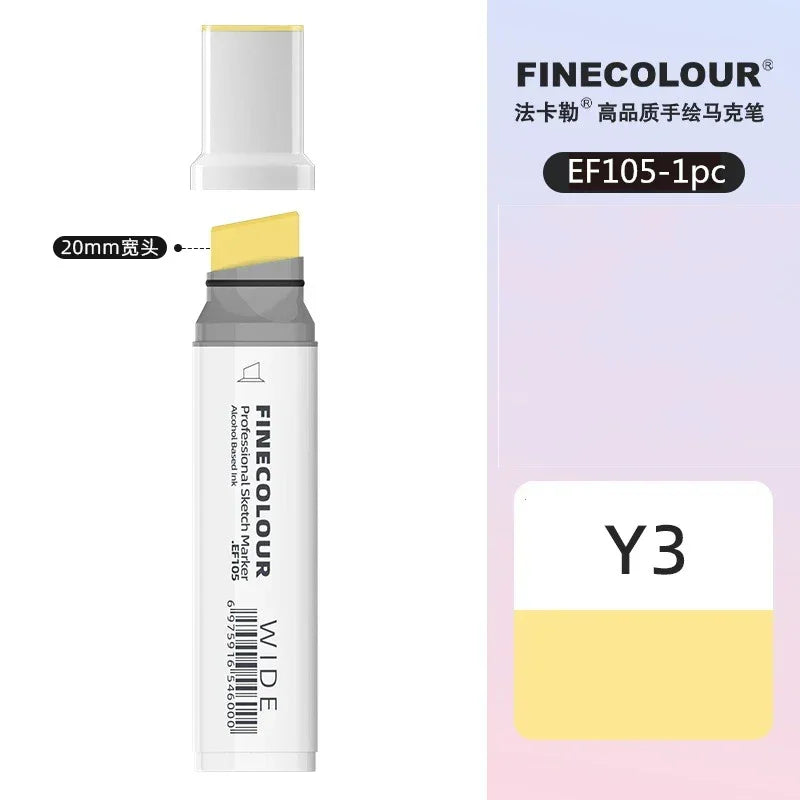 Buy The Best By Artsulli - Art is Long Life Short - Finecolour 20mm Wide Markers Alcohol Line Sketching Pen Drawing School Supplies EF105
