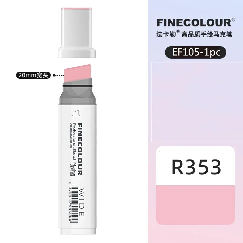 Buy The Best By Artsulli - Art is Long Life Short - Finecolour 20mm Wide Markers Alcohol Line Sketching Pen Drawing School Supplies EF105