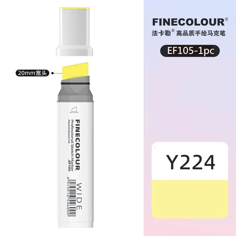 Buy The Best By Artsulli - Art is Long Life Short - Finecolour 20mm Wide Markers Alcohol Line Sketching Pen Drawing School Supplies EF105
