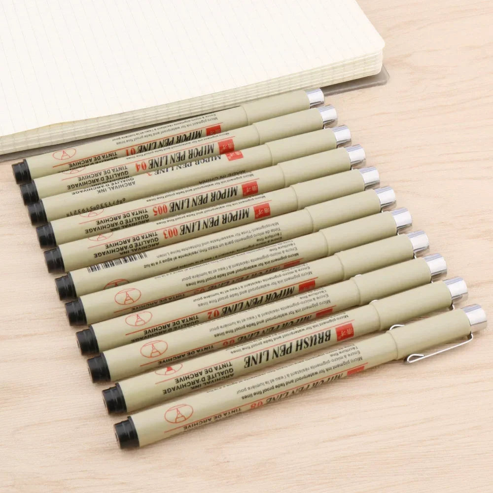 Buy The Best By Artsulli - Art is Long Life Short - High Quality Micron Pigment Neelde Soft Brush Drawing Pen 003 005 Waterproof Marker