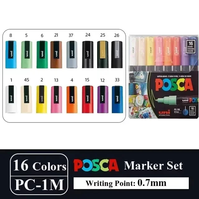 Buy The Best By Artsulli - Art is Long Life Short - Japan Uni POSCA Marker Pen Set Acrylic Graffiti Drawing Permanent Waterproof Children’s
