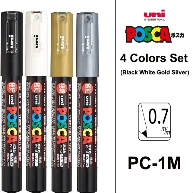 Buy The Best By Artsulli - Art is Long Life Short - Japan Uni POSCA Marker Pen Set Acrylic Graffiti Drawing Permanent Waterproof Children’s