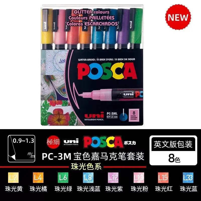 Buy The Best By Artsulli - Art is Long Life Short - Japan Uni POSCA Marker Pen Set Acrylic Graffiti Drawing Permanent Waterproof Children’s