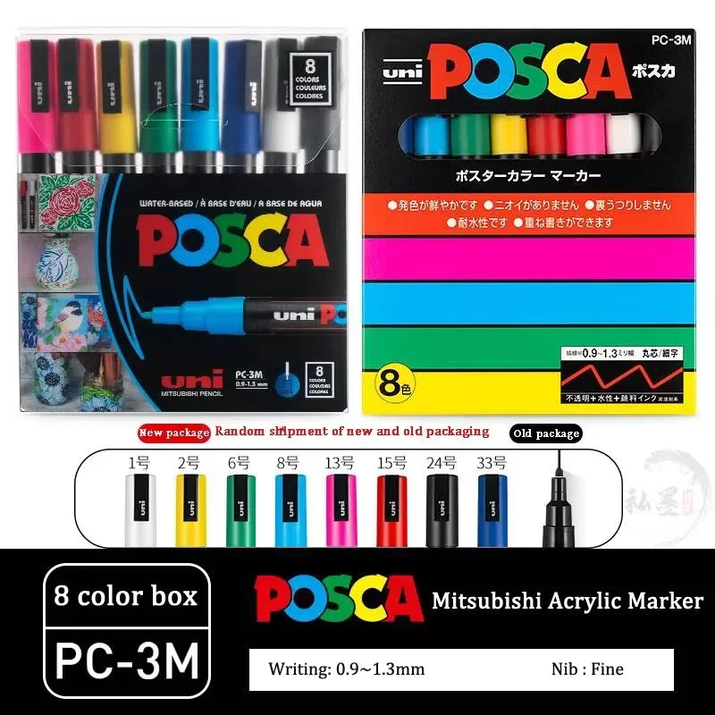 Buy The Best By Artsulli - Art is Long Life Short - Japan Uni POSCA Marker Pen Set Acrylic Graffiti Drawing Permanent Waterproof Children’s