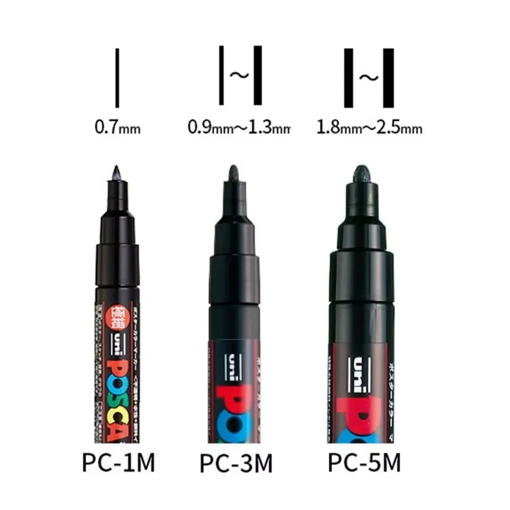 Buy The Best By Artsulli - Art is Long Life Short - Japan Uni POSCA Marker Pen Set Acrylic Graffiti Drawing Permanent Waterproof Children’s