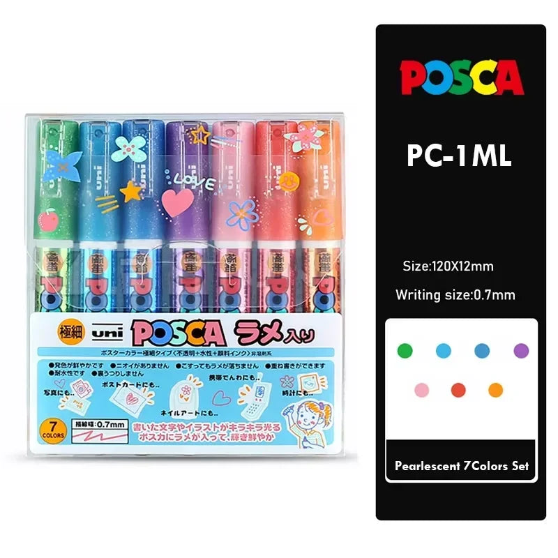 Buy The Best By Artsulli - Art is Long Life Short - Japan Uni POSCA Marker Pen Set Acrylic Graffiti Drawing Permanent Waterproof Children’s