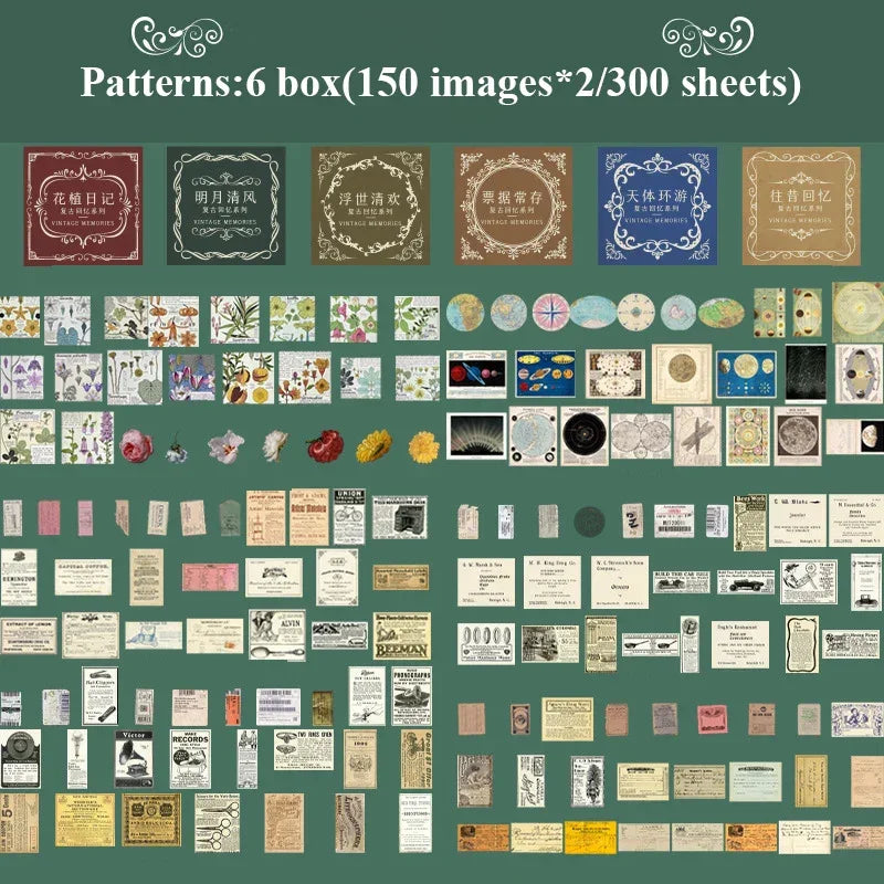 Buy The Best By Artsulli - Art is Long Life Short - JIANQI 300pcs/pack Cute Stickers Film Paper Junk Journal Collage DIY Photo Album Craft